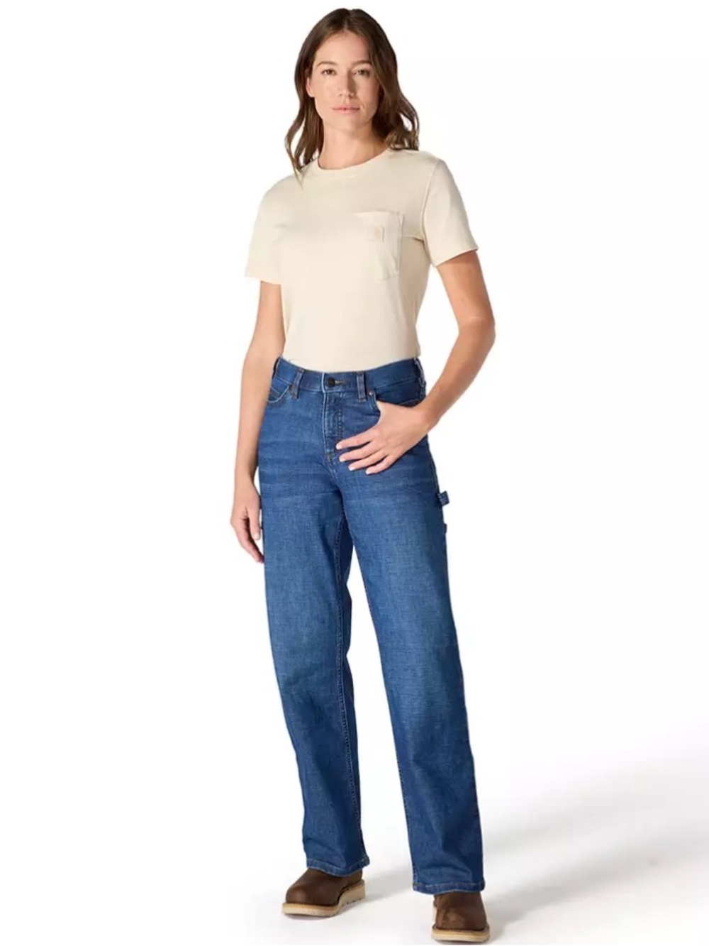 Carhartt Women's Straight Leg Blue Carpenter Jeans. Waist 34